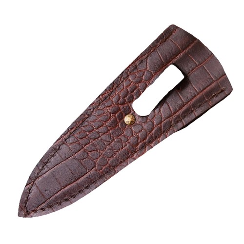 Crocodile leather boot knife - leather,